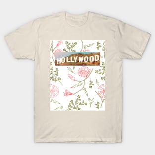 Hollywood flowery abstract design T-Shirt